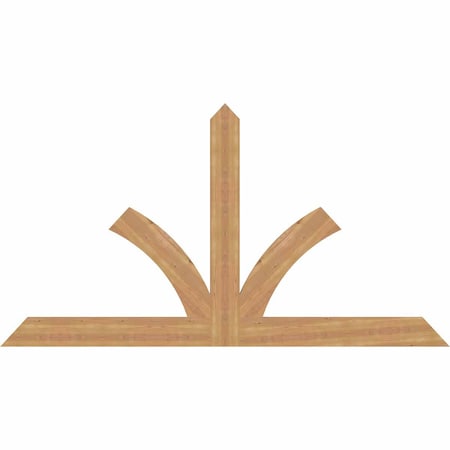 Ekena Millwork Richland Timber Gable Bracket, Western Red Cedar, 84"W x 45"H x 1 1/2"D x 5 1/2"F, 13/12 Pitch GBW084X45X0206RIC00SWR